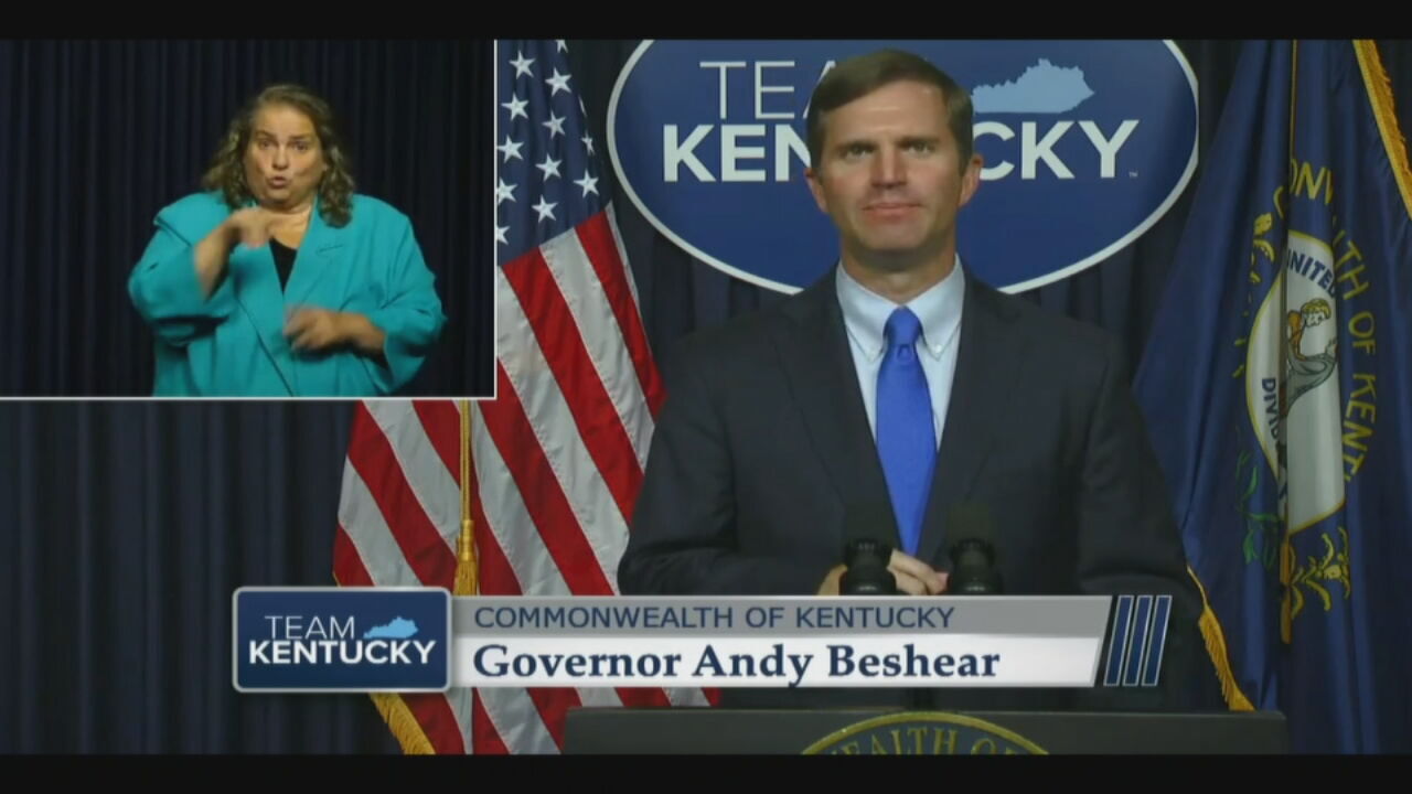 Gov. Andy Beshear speaks during COVID-19 address on 9/10/20